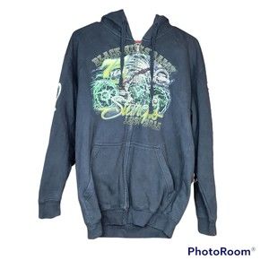 Sturgis Bike Rally 2015 Hot Leathers Men’s Retro Streetwear Zip Up Jacket